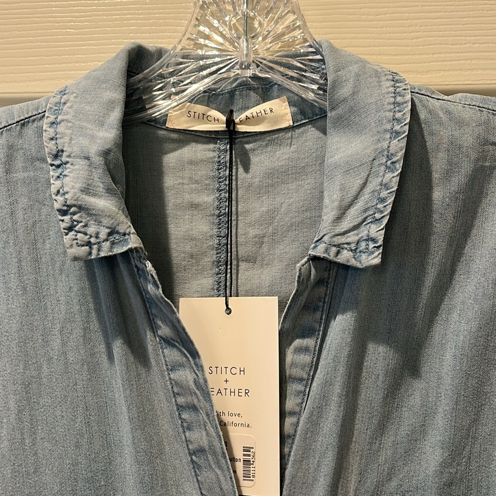 Denim Button-Up Shirt - Picture 2 of 4